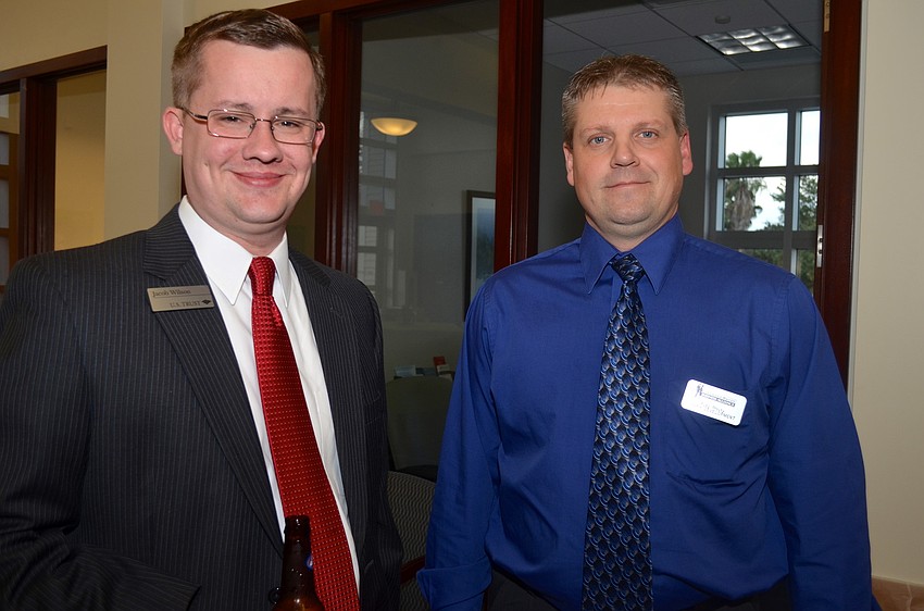 Jacob Wilson and Rudy Prouty toast to a new year.