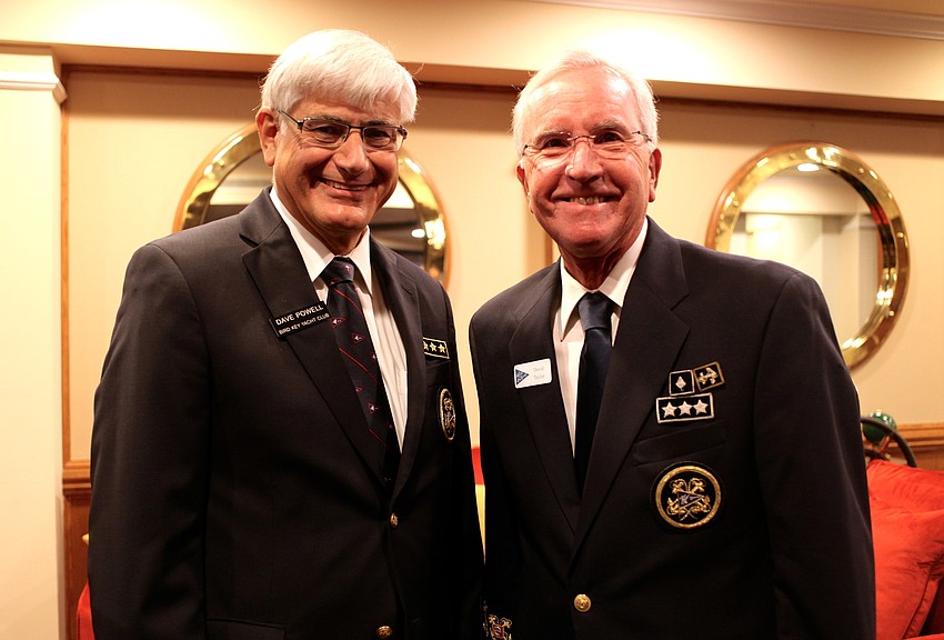 Commodore David Powell and David Taylor, President of the Bird Key Yacht Club Foundation