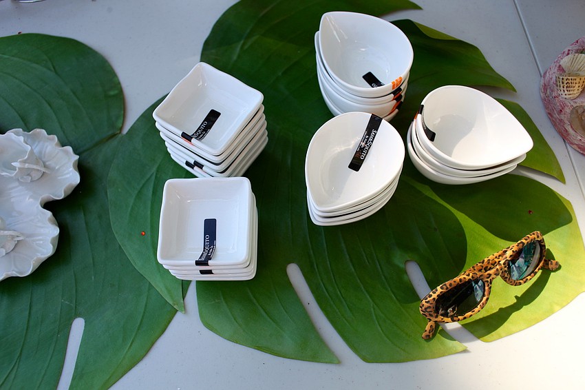 Ceramic dishes, vintage sunglasses and jewelry are just a few items being sold by Dilettante Design at the Winter Festival.