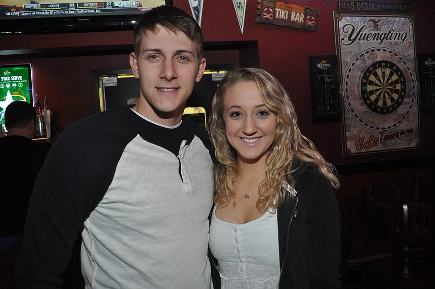 Seth Brooks and Ashley Longworth sampled beer.