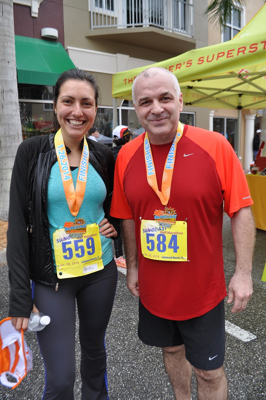 Pavlina Camp and Dobrin Dobrev complete their second half marathon in just two weeks.