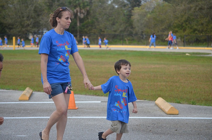 Mrs. Harvey and son, Joshua.