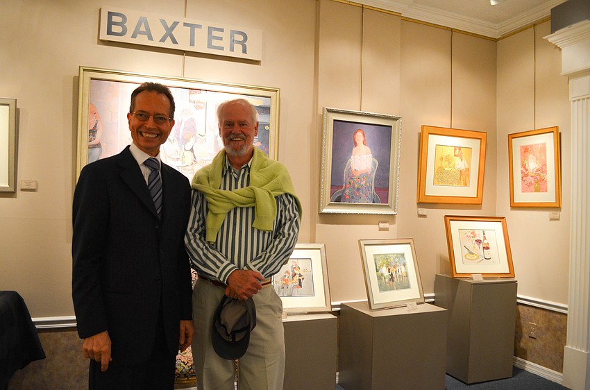 David Dabbert and artist Robert Baxter at Dabbert Gallery