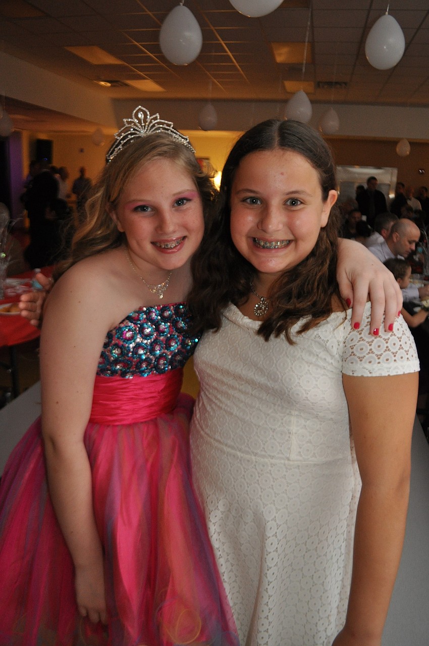 Katie Murpy, with friend Jordan Cangro, loves her puffy dress.