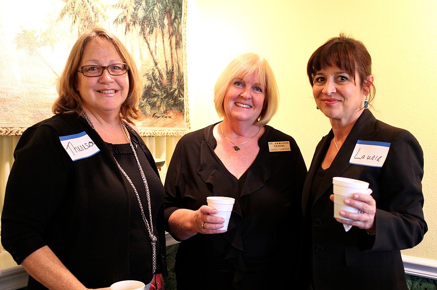 Theresa Morton, The Spice and Tea Exchange, Carol Lawson, St. Armands Travel, and Laurie Gomes, Herald-Tribune