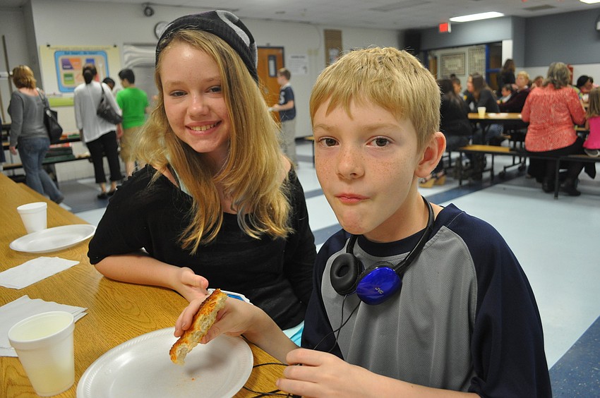 Taylor Kolbe, a Bashaw graduate, with her third-grade brother, AJ
