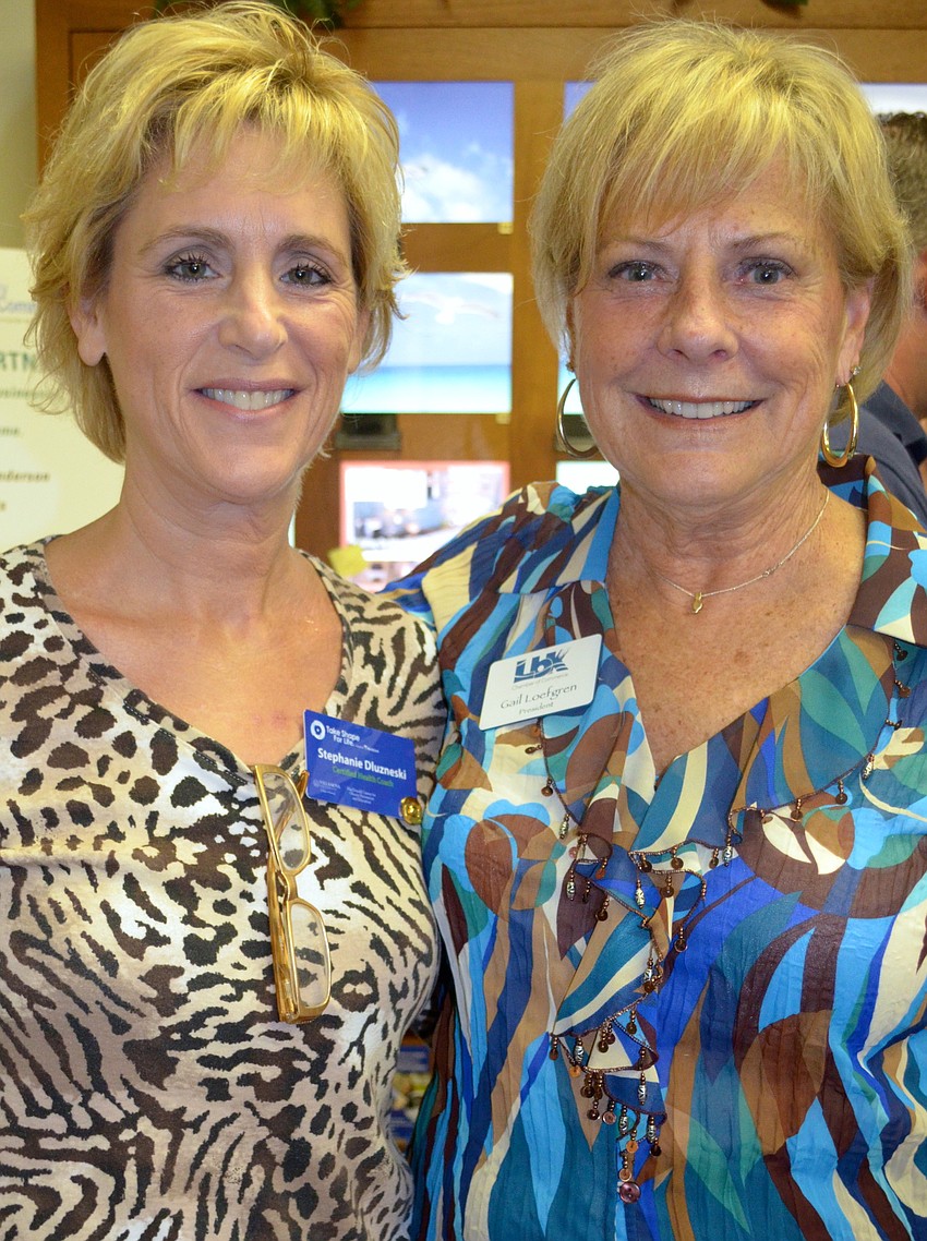 Stephanie Dluzneski, Take Shape for Life, and Gail Loefgren, Longboat Key Chamber of Commerce