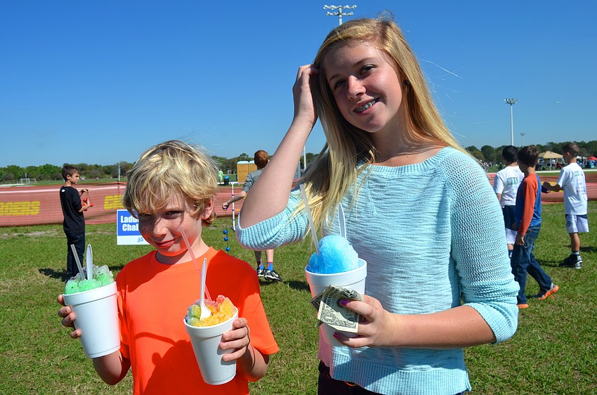 Eight-year-old Rory Oâ€™Brien with his sister, Maggie, 14.