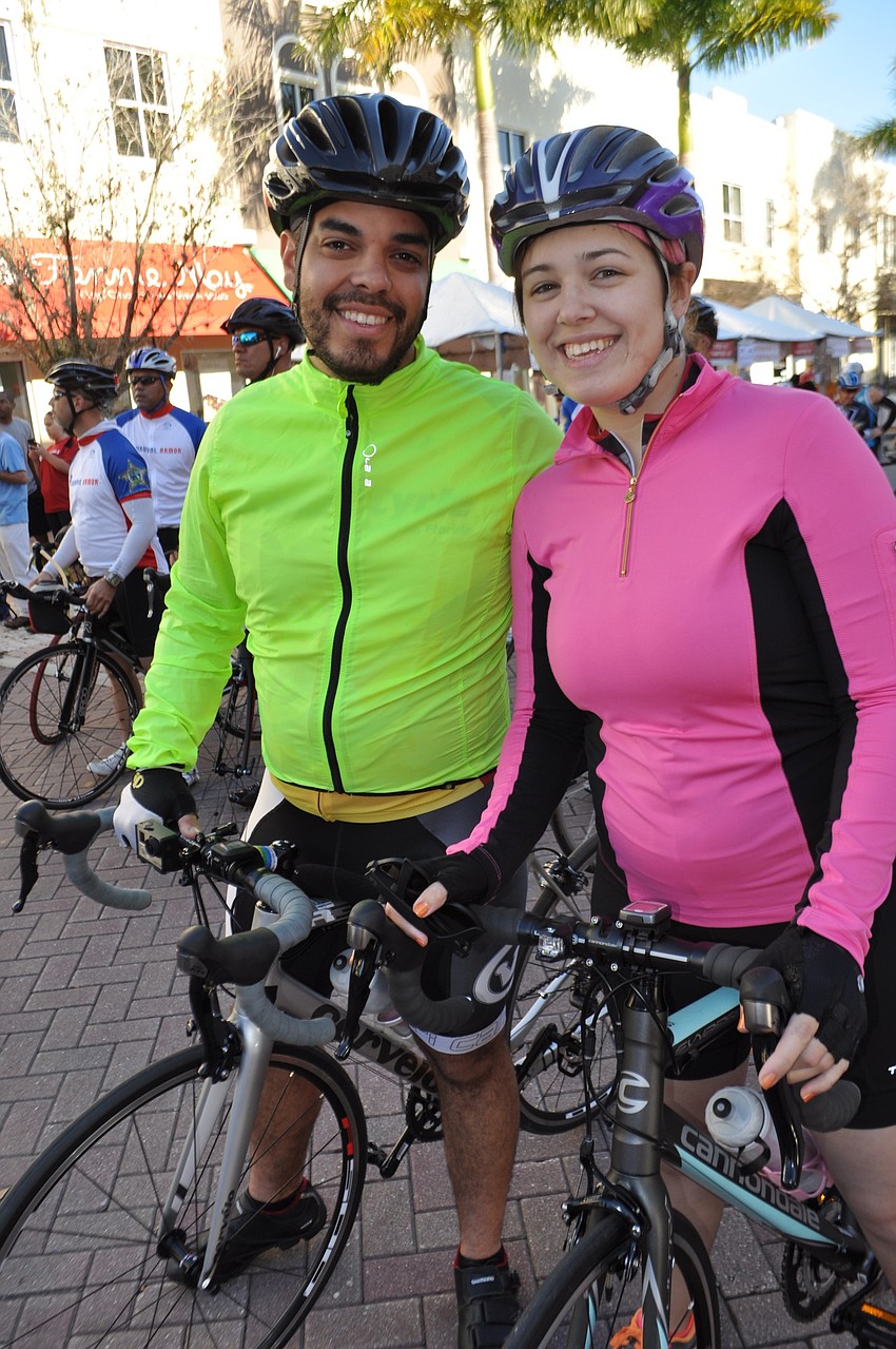 Schahriar Ramos and Constance Updike ride 62 miles.