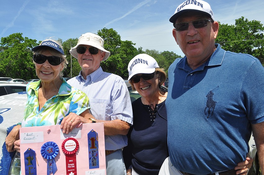 Rachel Taylor, George Francil and John and Carol Calvanese once won a best dessert award at a polo match.