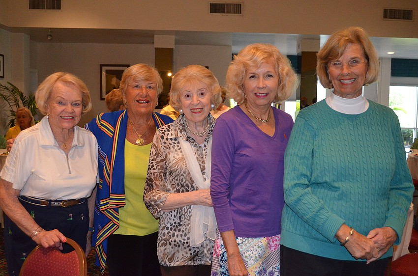 Helen Forurnier, Nancy Chanos, Bella Adams, Pat Lonsdale and Lyn Kayser