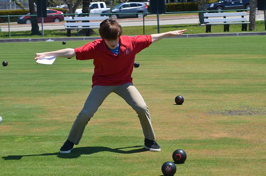Joshua Heldwein gets in to the game.