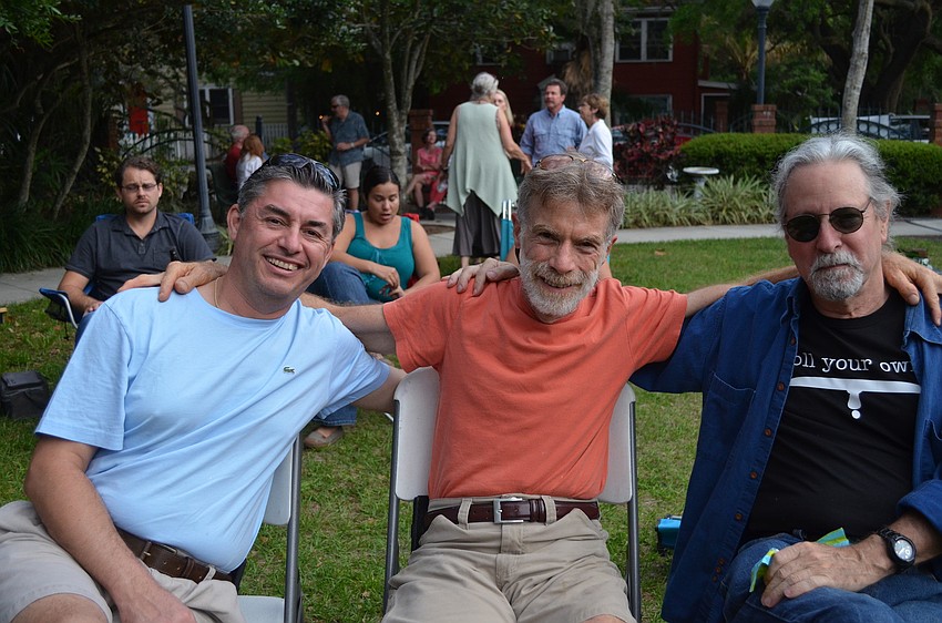 Longtime neighbors Karim Gahzli, Jeffrey Harris and Alan Kramich.