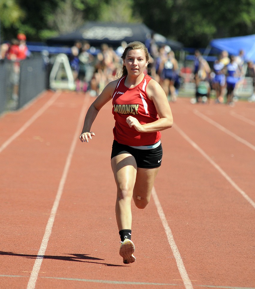 Cardinal Mooneyâ€™s Courtney Lynne competed in the 100 and 200.