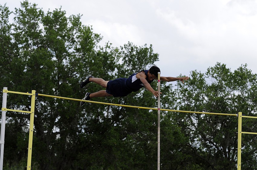 The Out-of-Door Academy sophomore Tre Gregory finished as the district runner-up in the pole vault.