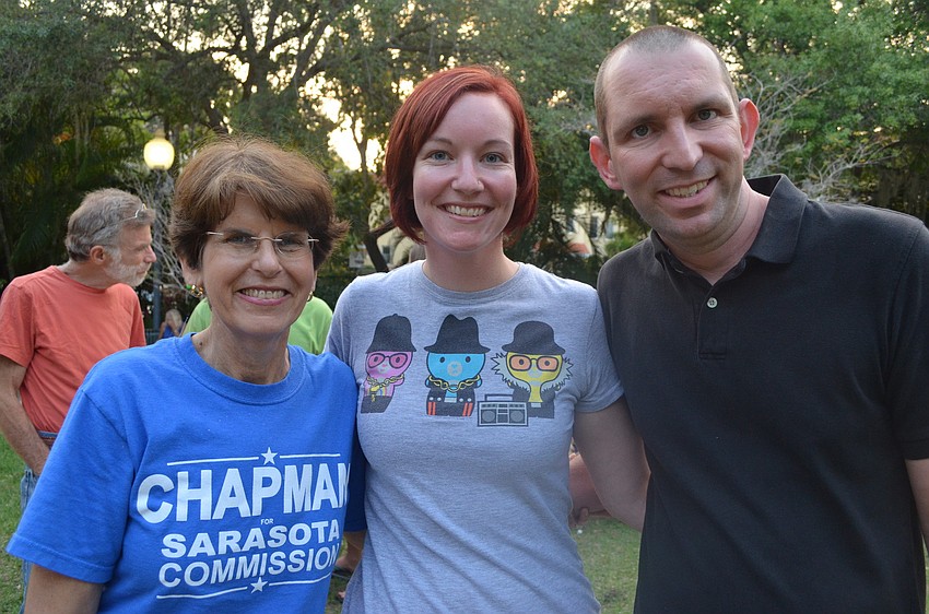 Sarasota civic leader Susan Chapman with Meggan and Kevin Mcarthy