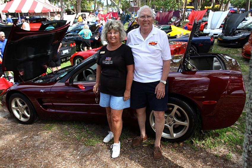 Linda Wise and Warren Williams with Williamsâ€™ 2003 50th anniversary Corvette.