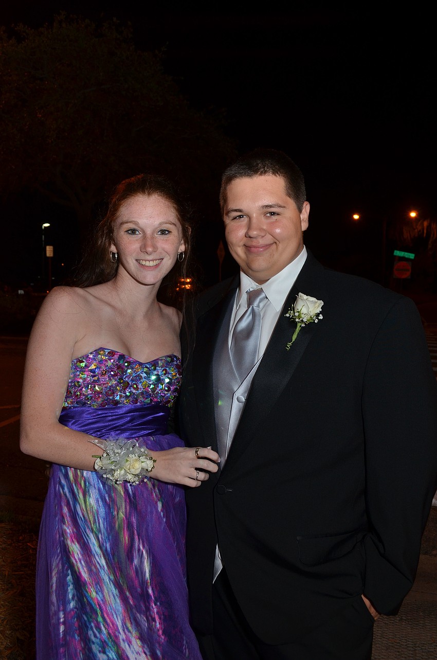 Senior Angel Jacobsen and her date Ricky Palmer