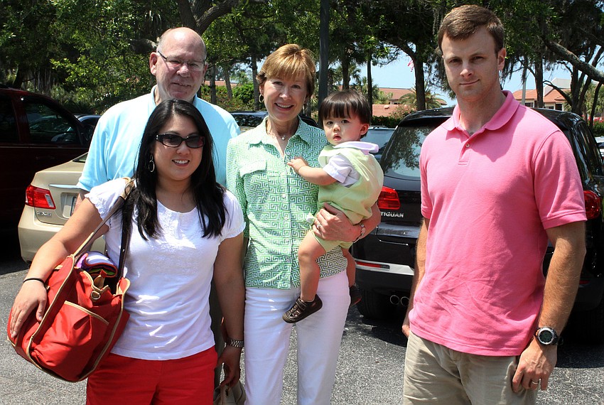 Lauren Borre, Bob and Sally Mabry with their grandson, Charlie, 1, and Wes Borre.