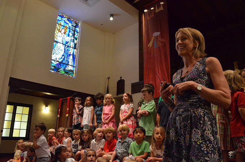 Director Clare Carter thanks parents for coming.