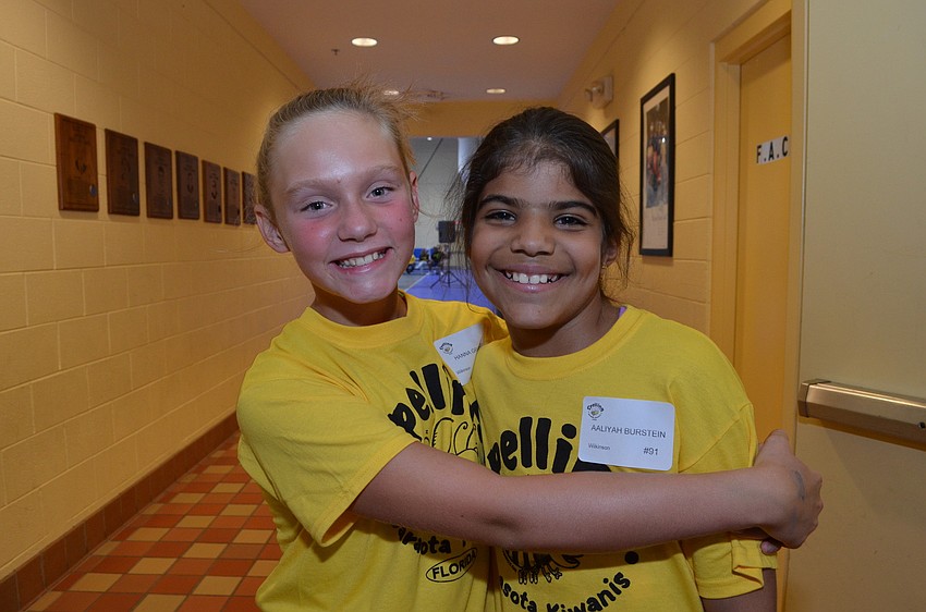Hannah Grace Lee and Aaliyah Burstein both attend fourth grade at Wilkerson Elementary.