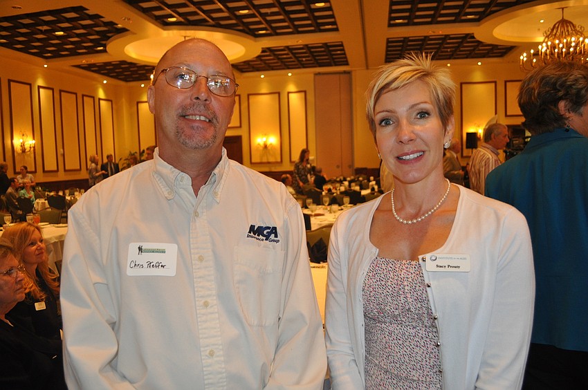 Chris Pfeffer of MGA Insurance and Stacy Prouty of Institute for the Ages