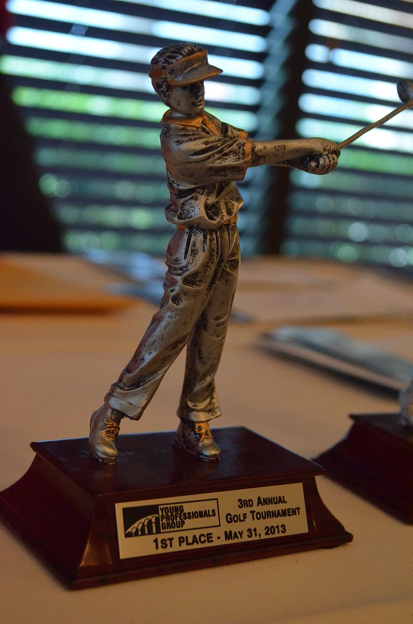 Winners received trophies like this one.