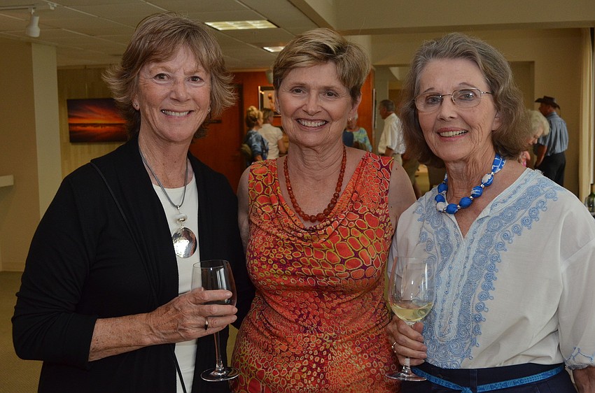President of the Sarasota Audubon Society Jeanne Dubi, Audubon member Mary Allyn and past president of the Sarasota Audubon Society Betty Matthews
