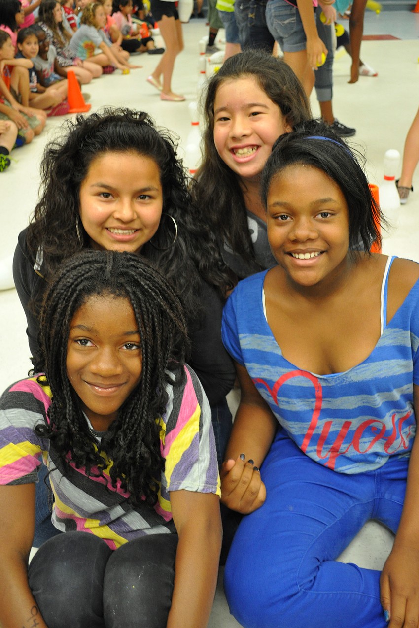 Clockwise from bottom left are Kayla McDullie, Erika Varela, Ashley Sanches and Aubrei Green