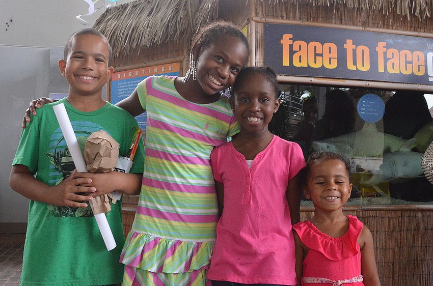 Noah Cummings with his sister Shamiah Bryant,  his cousin Stephani Bryant and his sister Naomi Cummings