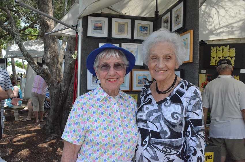Plymouth Harbor residents Joanne Hogan and Norma Compton