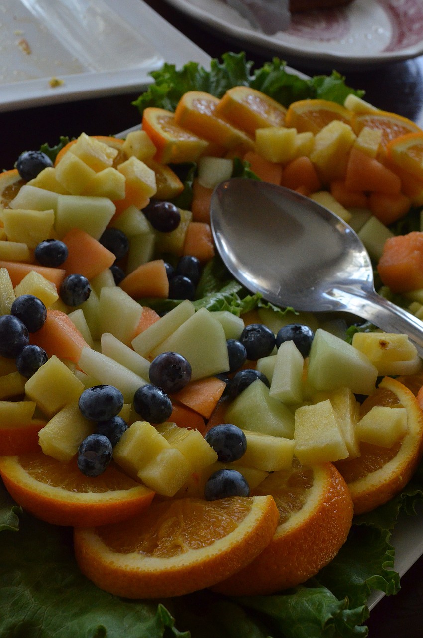 Chamber members enjoyed fruit for breakfast.