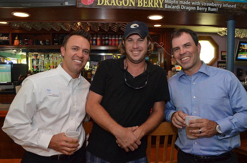 Matt Christian of PNC Bank, Brett Wallin of Waltâ€™s Fish Market and Josh Ladwig of PNC Bank