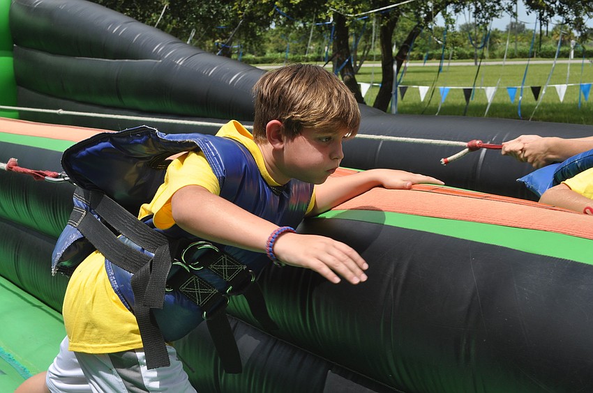 Alex Holz lunged for his target.