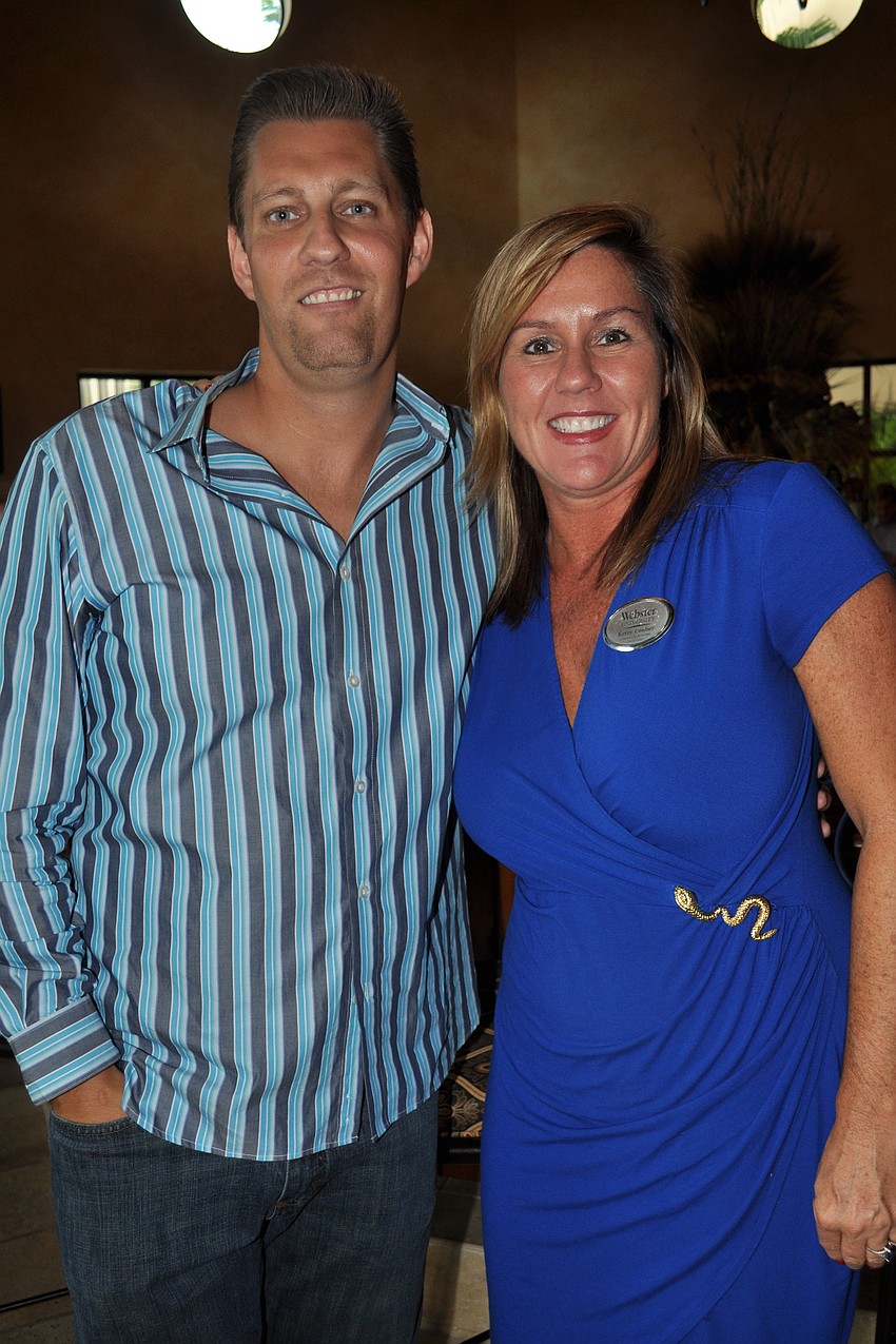 Paul Anderson, of Suncoast Jobs, with Kerry Conboy, of Webster University