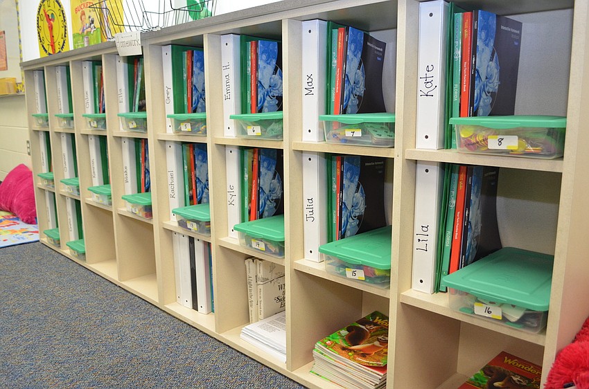 Amy Pedlerâ€™s classroom cubbies are all ready for school to start on Monday.