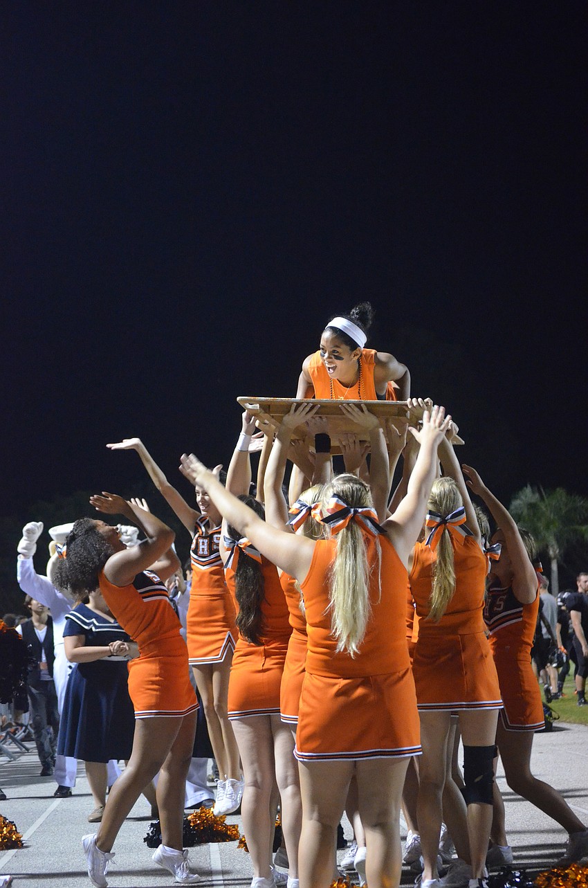 Senior Jami Aguayo plays softball, weight lifts and plays volleyball at Sarasota High School. She does 30 push-ups for 30 points.