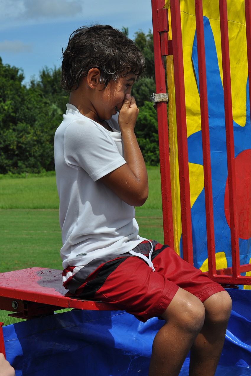 Teddy Jordan prepared to be dunked.