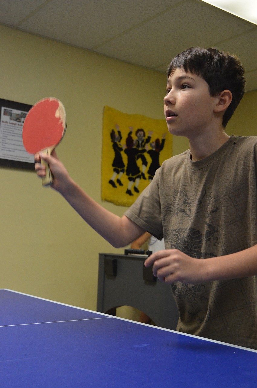 Seldin Schneider.JPG
Eitan Seldin Schneider, 12, plays ping-pong with his brother Jonah, 9.