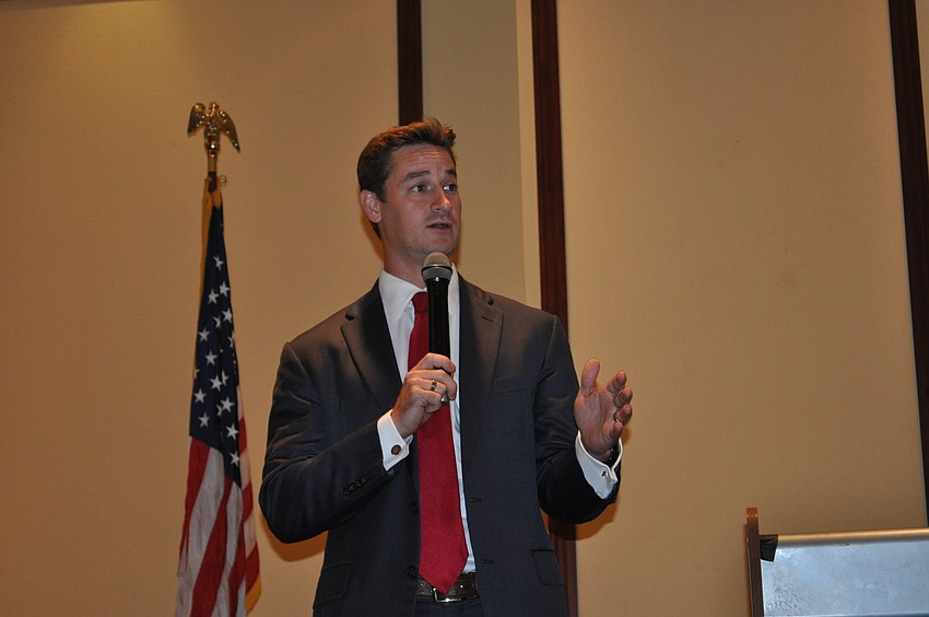 District 73 Rep. Greg Steube talked about the war in Iraq and his involvement in the Legislature.