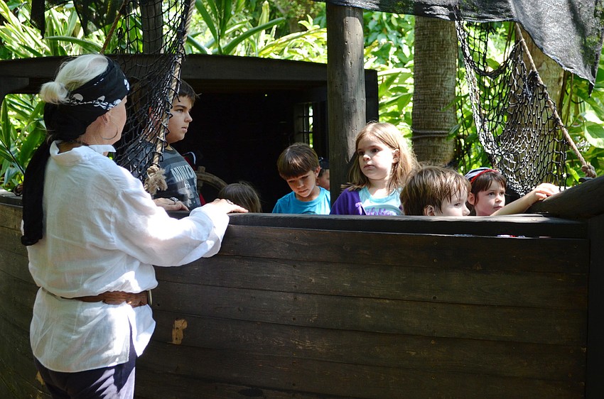 Joan Marie Condon watches as the children board the Black Pearl.