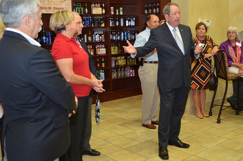 Representative Ray Pilon speaks to his supporters.