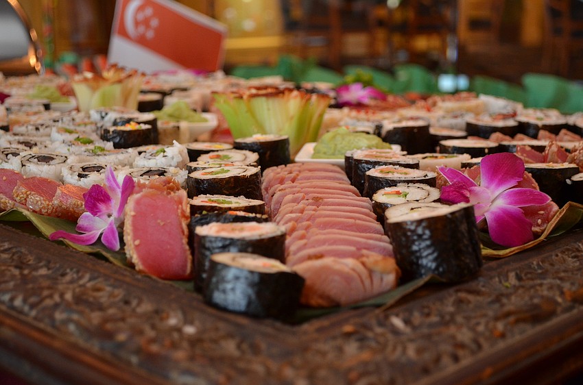 Sushi was among some of the Asian-themed items at Bird Key Yacht Clubâ€™s Pan Asian night.