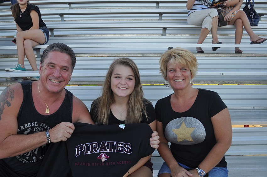Families came out to support their teams such as Scott, Lexie, and Sandy Peters