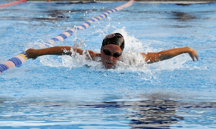 Riverview Highâ€™s Spence Atkins swam four events, including the 100-yard butterfly, which she won in 59.83 seconds.