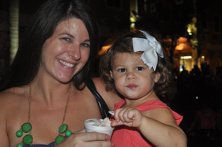 Julia and daughter Olivia Lazaris