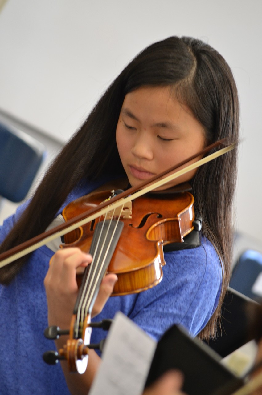 Salome Lachambre, 13, attends Laurel Nokomis