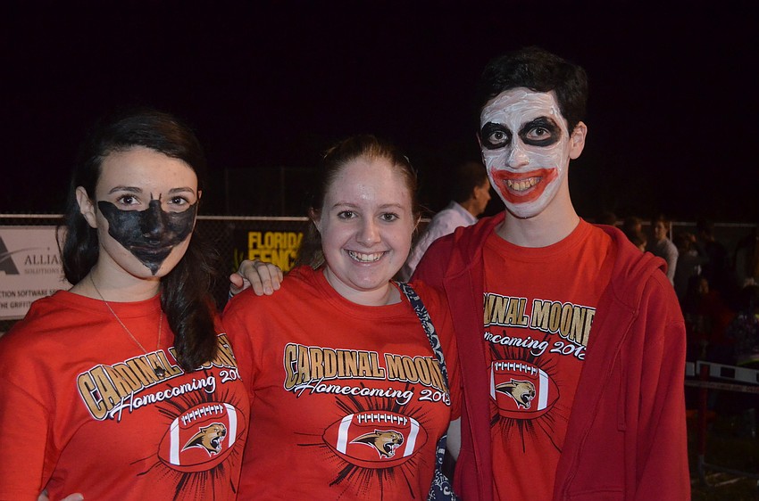 Alison Palmer, Sarah Vankeuren and Victor Trouy had their faces painted