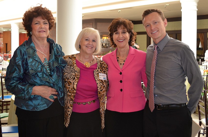 Co-chair Leslie Kudla, co-chair Sandy Slaminko, fashion show moderator Gail Shane and Westfield Southgate Mall Regional Director of Marketing Sam Davidson