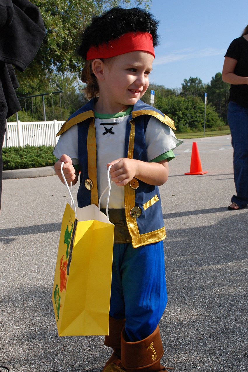 Liam Granquist, 3, dressed as Jake from 